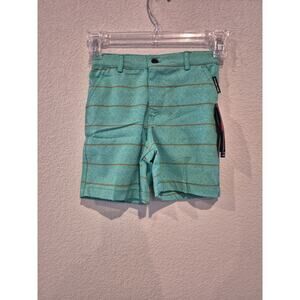 Pipeline Little Boys Size 3T Striped Walk Shorts Green Blue NWT